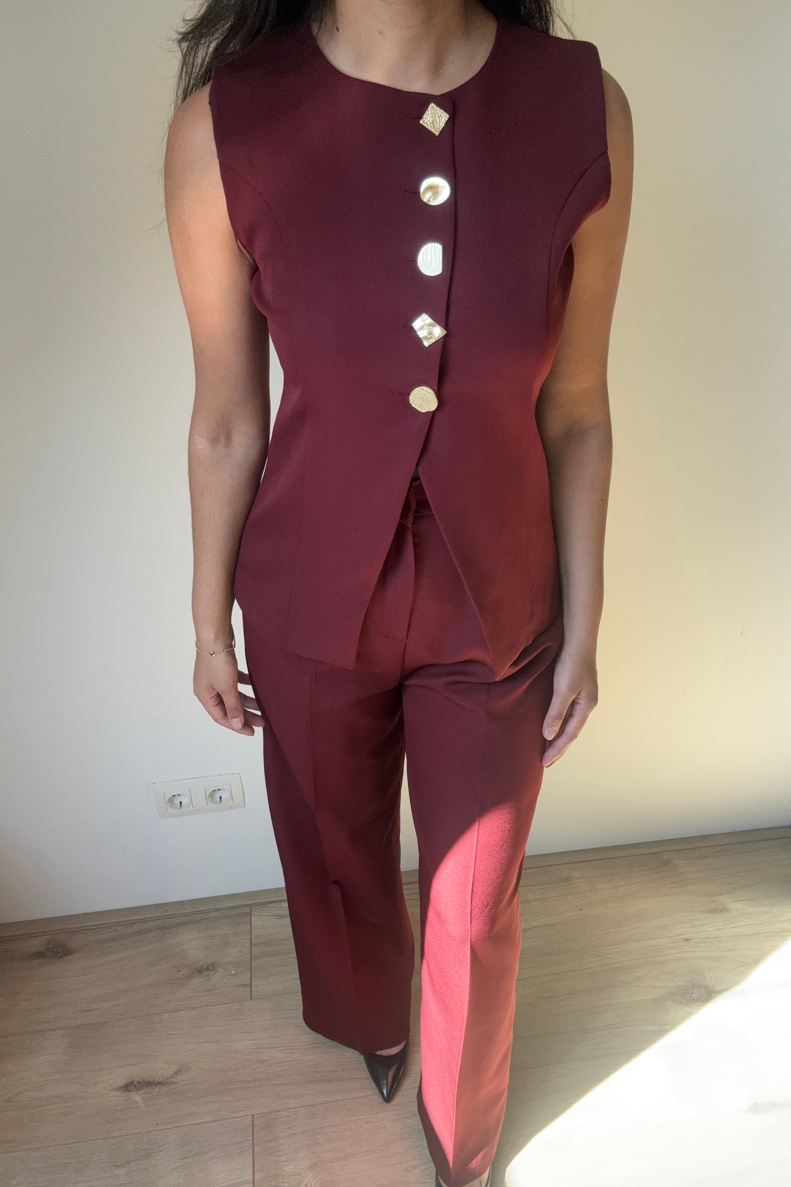 Azra bordeaux pantalon