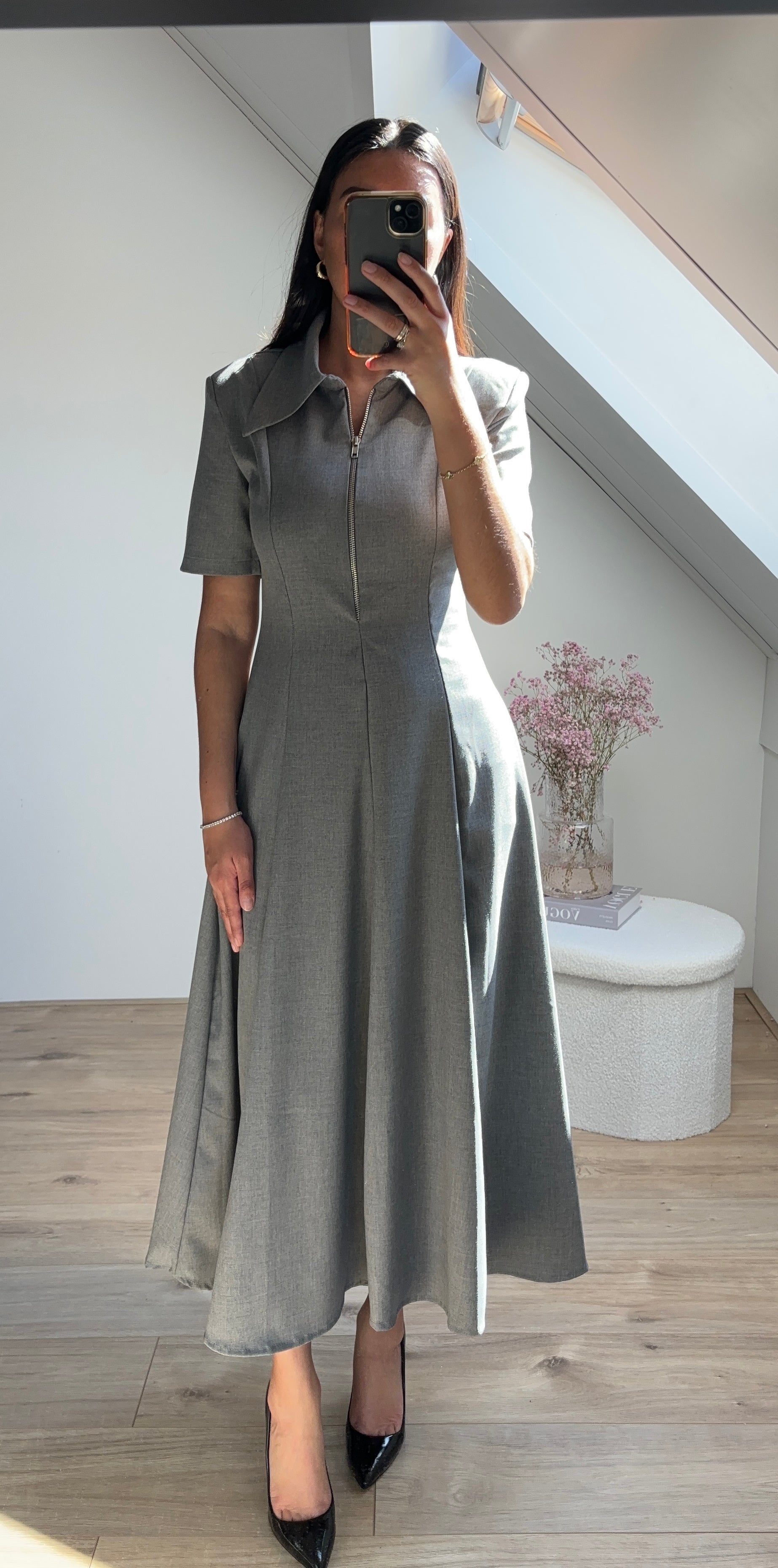 Asya grey dress